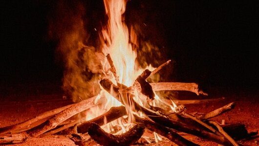 Lagerfeuer auf unserer Weihnachtsfeier